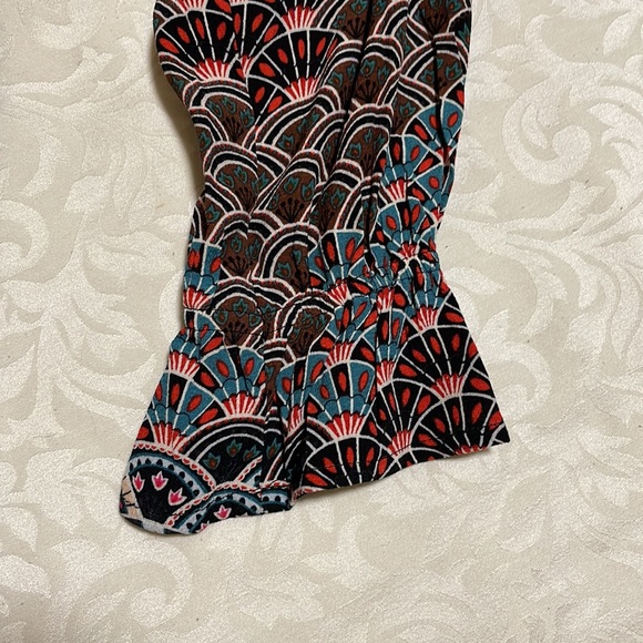 Anthropologie Maeve Monaco long sleeved dress size SP in a red and blue print. - Picture 6 of 9